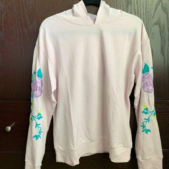 Abound Tops - Abound long sleeve hoodie with embroidered detail